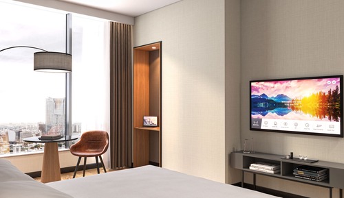 Habitación Deluxe, 1 cama de matrimonio grande con sofá cama, no fumadores, vistas a la ciudad