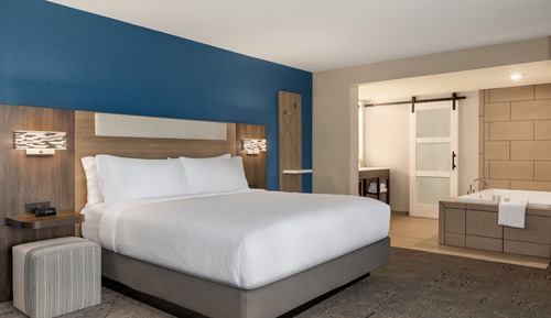 Suite, 1 cama de matrimonio grande, bañera de hidromasaje, con vistas