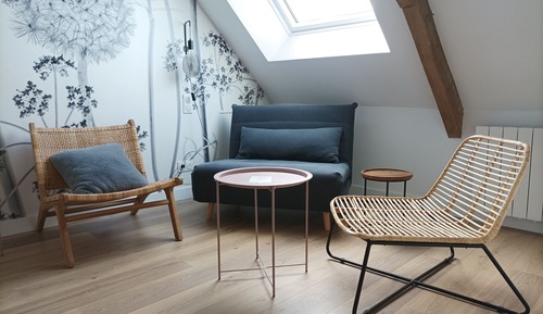 Habitación triple, vistas al patio (Canopée-sous les combles)