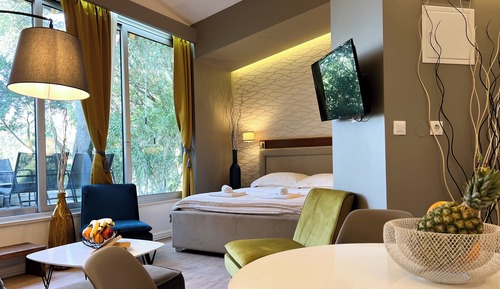 Suite estudio, patio, vistas al mar