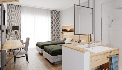 Habitación doble de uso individual, balcón