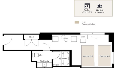 Habitación superior con 2 camas individuales