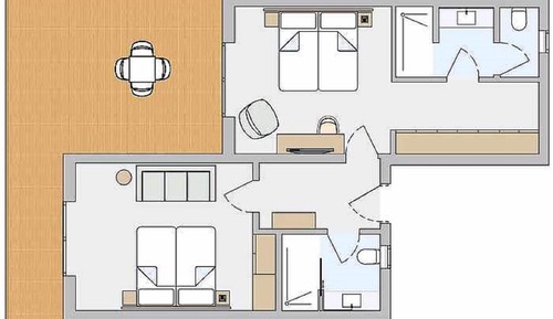 Habitación familiar, vistas al mar (Superior)