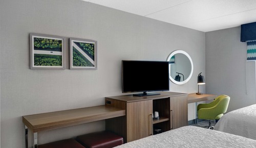 Habitación, 2 camas de matrimonio, frigorífico y microondas