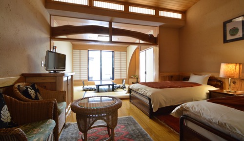 Habitación superior (Japanese-Western Style, Open-air Bath)