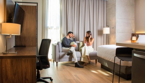 Suite estudio, 1 cama de matrimonio, cocina