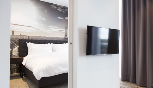Habitación Business doble, 1 cama de matrimonio grande con sofá cama