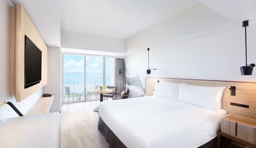 Habitación, 1 cama de matrimonio grande, vistas al mar
