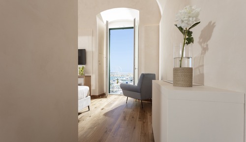 Habitación Deluxe doble, balcón, vistas al puerto (Sant'Antuono)