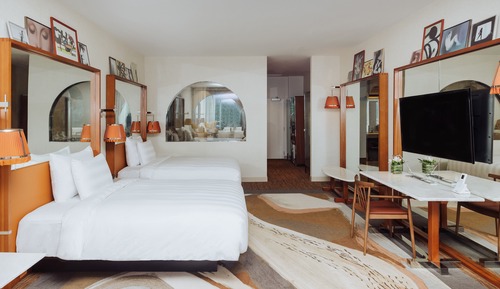 Habitación Premier, 2 camas dobles, vistas a la ciudad
