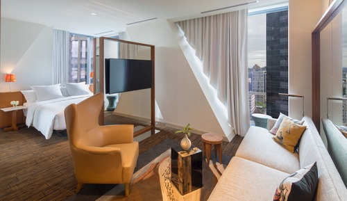 Suite junior, 1 cama de matrimonio grande, vistas a la ciudad