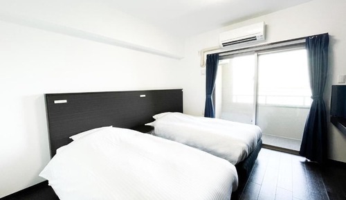 Habitación estándar con 2 camas individuales, 1 habitación, vistas al mar