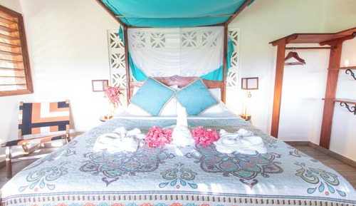 Cabaña básica, 1 cama de matrimonio, terraza, vistas al lago