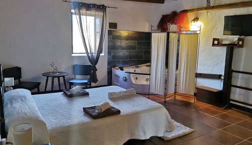 Habitación doble, baño compartido, en la zona del jardín (Carpe Diem)