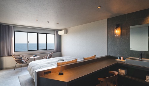 Habitación estándar doble, 1 cama de matrimonio grande, vistas al mar