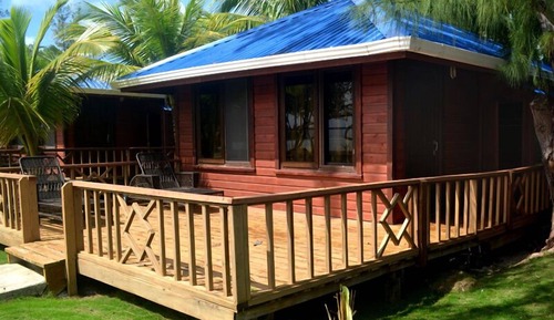 Cabaña básica, 1 cama de matrimonio, vistas al mar, frente a la playa