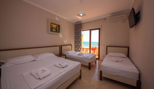 Habitación familiar, balcón, vistas al mar