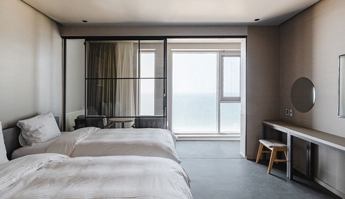 Habitación Deluxe con 2 camas individuales, vistas al mar