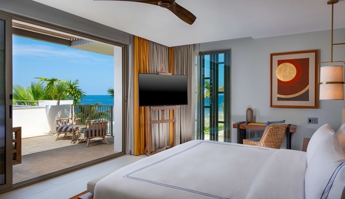 Suite Grand, 1 cama de matrimonio grande, piscina privada, frente al mar (Balcony)