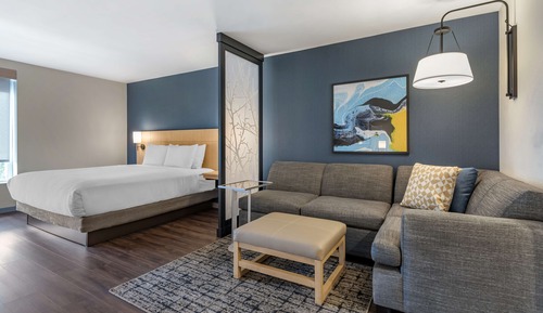 Habitación, 1 cama de matrimonio grande con sofá cama, ducha adaptada