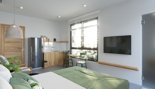 Estudio Deluxe, balcón, vistas a la ciudad (A)