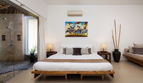 Apartamento, 1 cama de matrimonio grande, en la zona del jardín