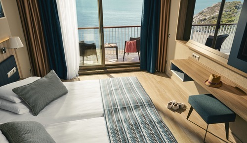 Habitación clásica doble de uso individual, balcón (Sea Side)