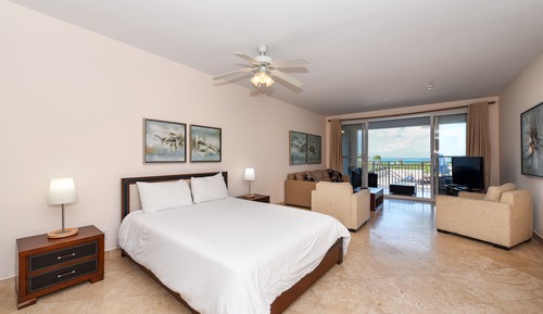Estudio, 1 cama de matrimonio, vistas al mar