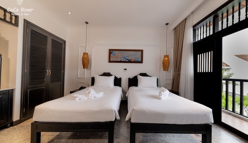 Habitación Deluxe con 2 camas individuales, vistas al río