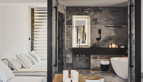 Suite, piscina privada, vistas al mar (Liostasi)