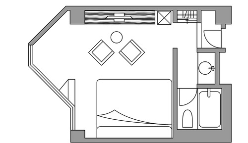 Habitación con 2 camas individuales, no fumadores (3-4F 33m2)