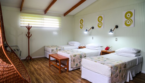 Habitación triple, vistas al jardín