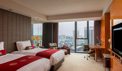 Habitación Premium, 2 camas individuales, Acceso al salón del club, vistas a la ciudad