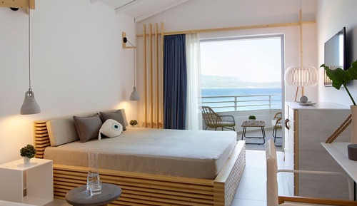 Bungalow, mirando al mar