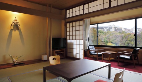 Habitación tradicional, no fumadores, vistas a la montaña (JPN-style with semi open-air bath)