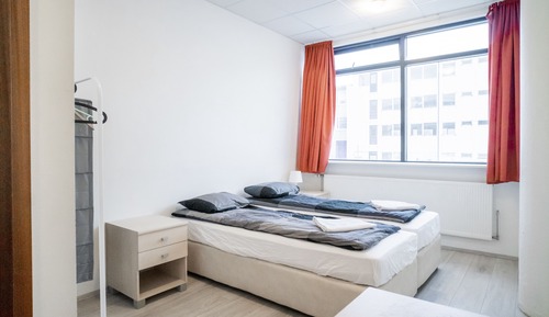 Habitación con 1 cama doble o 2 individuales, baño privado