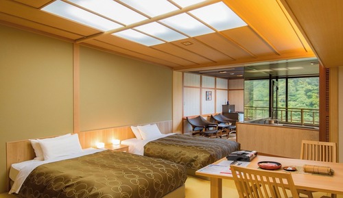 Habitación estándar (JP Twin bed room with open air bath)