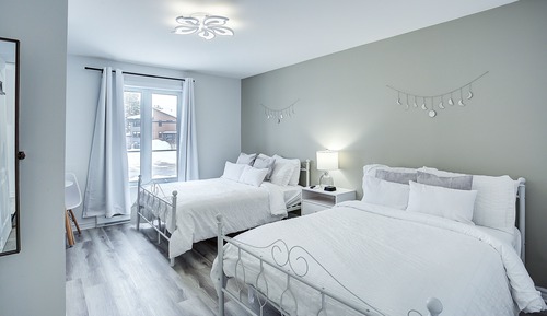 Habitación Deluxe doble, 2 camas de matrimonio, no fumadores, baño privado
