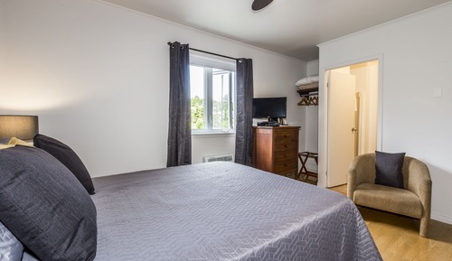 Habitación, 1 cama de matrimonio, baño privado, vistas al patio (Les lupins roses)