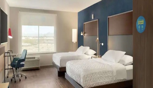 Habitación, 2 camas de matrimonio, accesible para personas con discapacidad, bañera