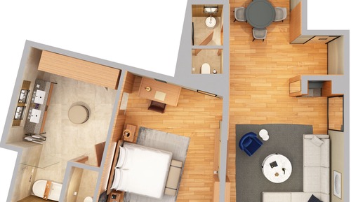 Suite, 1 habitación, vistas al parque (Langley Park)