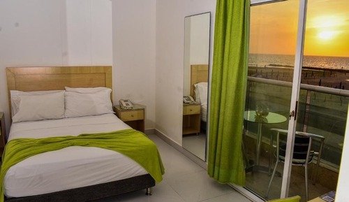 Habitación panorámica doble, 1 cama de matrimonio, vistas a la playa