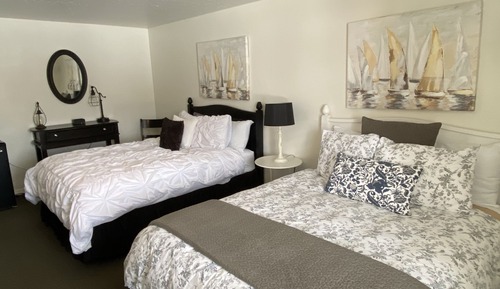 Habitación Confort, 2 camas de matrimonio, vistas al jardín