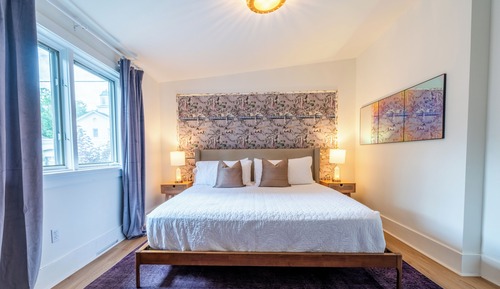 Habitación cuádruple, 1 cama de matrimonio grande con sofá cama, vistas al jardín (Room 12)
