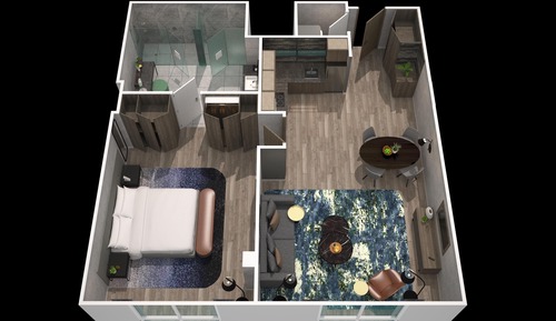 Apartamento, 1 habitación