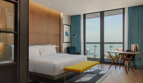 Habitación superior, 1 cama de matrimonio grande, balcón, vistas al mar