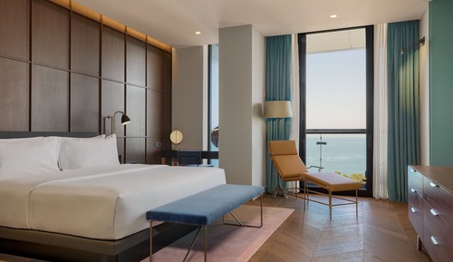 Suite junior, 1 cama de matrimonio grande, balcón, vistas al mar