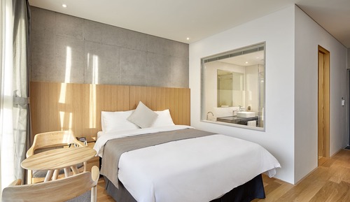 Habitación Deluxe doble, 1 cama de matrimonio, terraza, vistas al lago