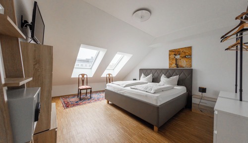 Apartamento Deluxe, 1 cama de matrimonio grande, terraza, vistas a la ciudad