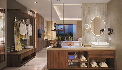 Habitación Deluxe, 2 camas de matrimonio, vistas al jardín